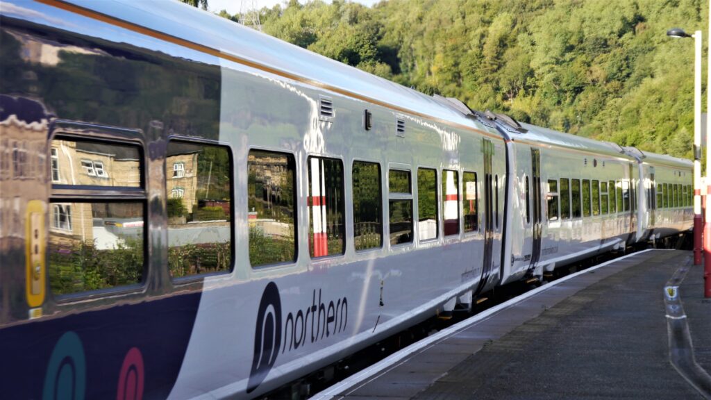 stationary train at  Halifax Station