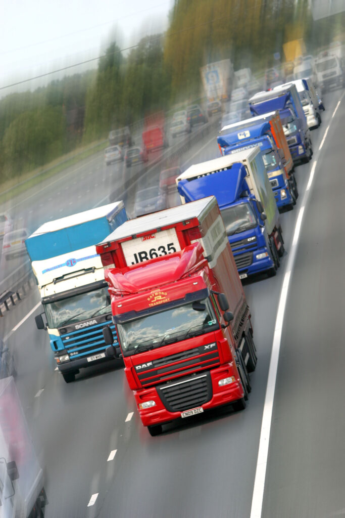 HGVs on M6