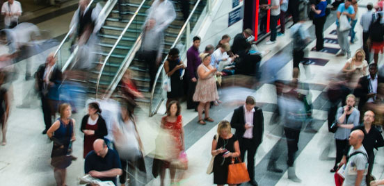 Photo: people at station
