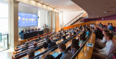 Delegates listening to a speaker at the Better transport Conferencce