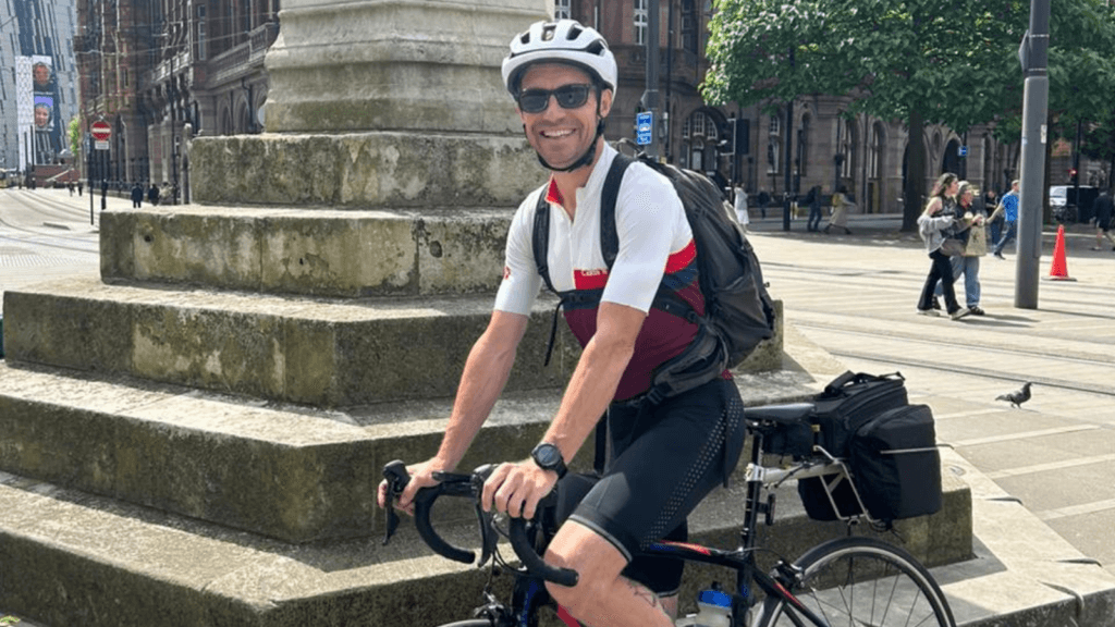 Man on a bike