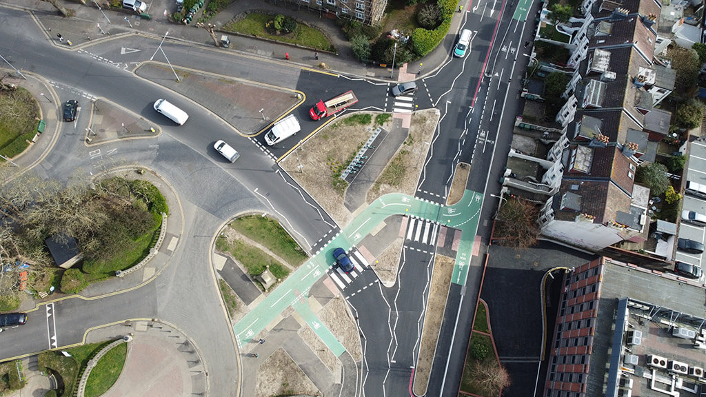 Cycle routes from above