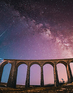 Ribblehead Viaduct at night